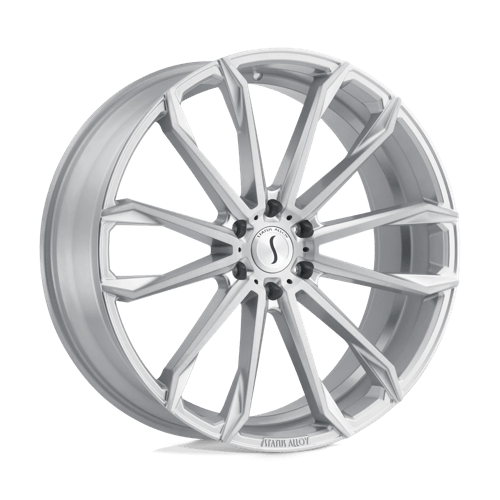 Status STMST 24X9.5 5X115 SLV BRSH-FC 15MM Wheels