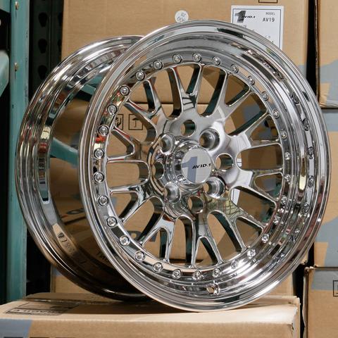Avid 1 Wheels AV-12 CHROME PVD 15x8 4x100 et25 cb73.1
