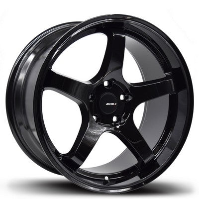 Avid 1 Wheels AV-28 Gloss Black 18x8.5 5x114.3 et35 cb73.1