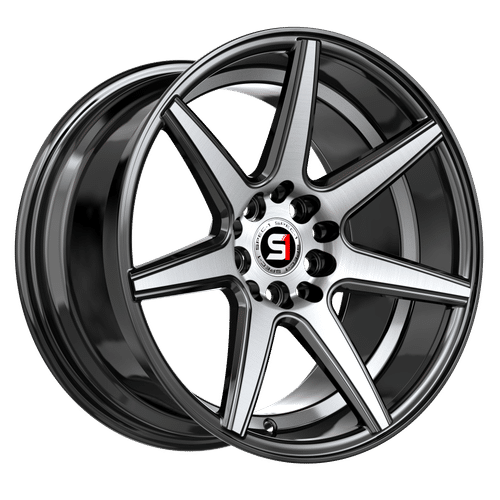 SPEC-1 RACING Gloss Black Machined / Undercut SP-73BMU 18x8 5x112/5x114.3 Wheels
