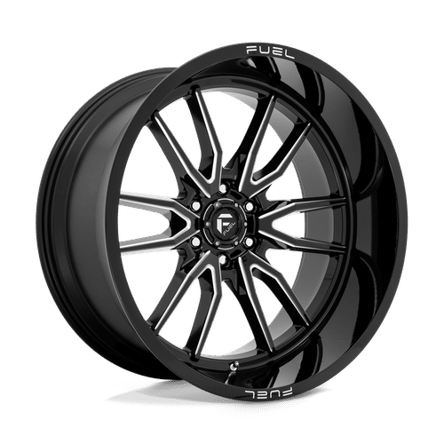 Fuel GLOSS BLACK MILLED D761 24x12 6x135 Wheels