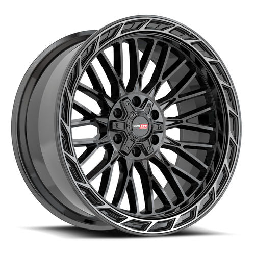 VORTEK Black Diamond Cut Ring W/ Dark Tint VRP-502BDCTR 22x10 5x127/5x139.7 Wheels