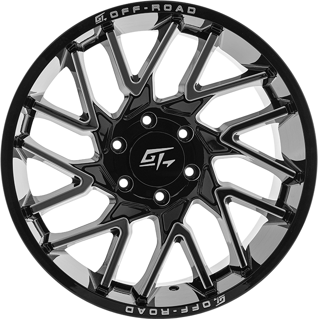 AGGRESSION 22x12 8x170 -44 Gloss Black Milled Red