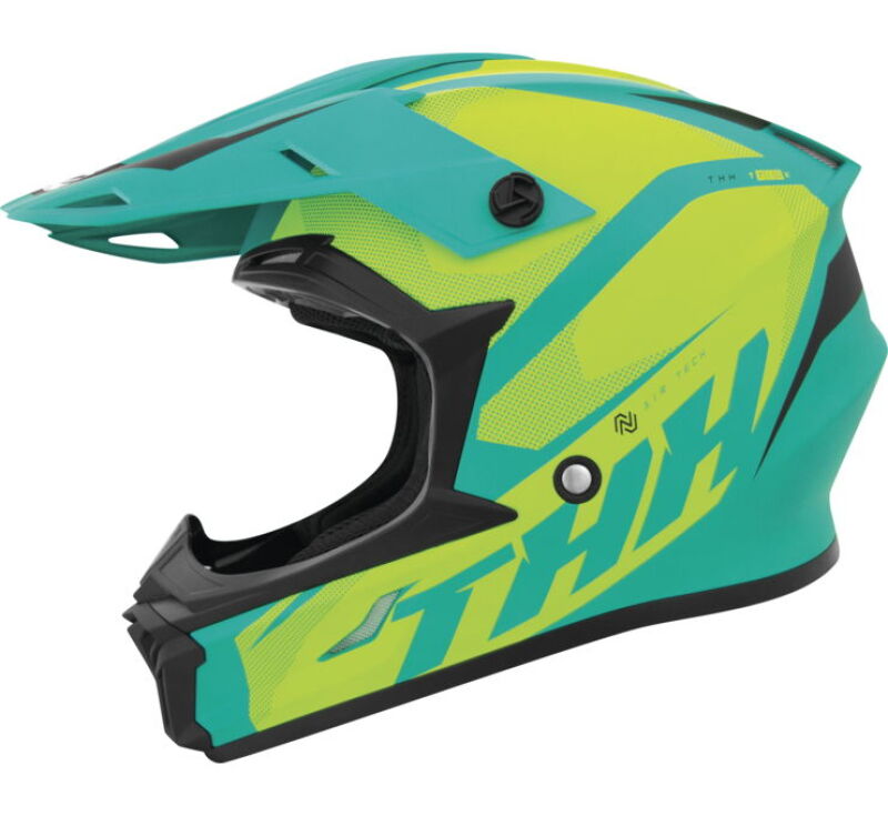 THH Helmets T710XR Airtech Teal/Yellow Youth - Medium
