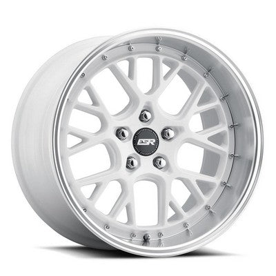 ESR Wheels 18X9.5 5X112 +35 66.6 GLOSS WHITE MACHINE LIP CS11