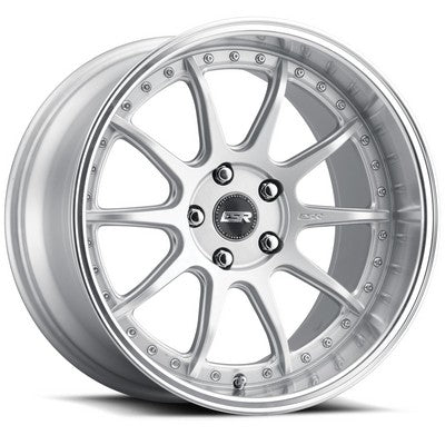 ESR Wheels CS12 HYPER SILVER MACHINE LIP 18x8.5 5X100 ET35 CB72.6