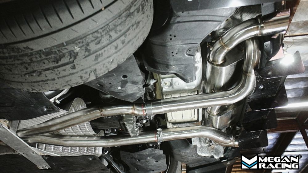 Toyota Supra 19+ OE Type Dual Exit Exhaust System W/ Burnt Blue Tips (3.0L 6-Cyl) – MR-CBS-TS20-OE-R-BT+M