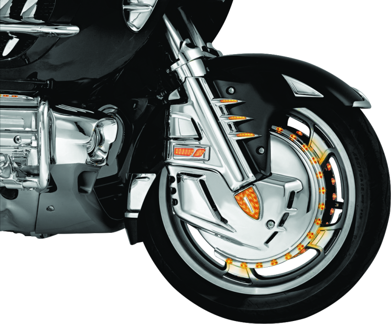 Kuryakyn Brake Rotor Cover Honda 01-17 GL1800 Except Airbag Models - Chrome