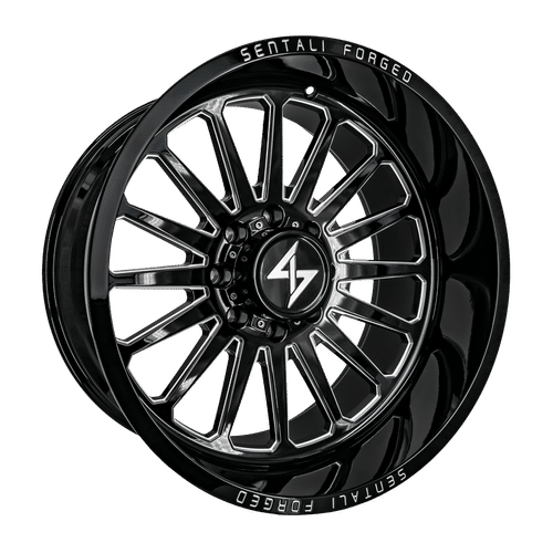 Sentali Forged Gloss Black Milled SF-2 24x14 5x139.7 Wheels