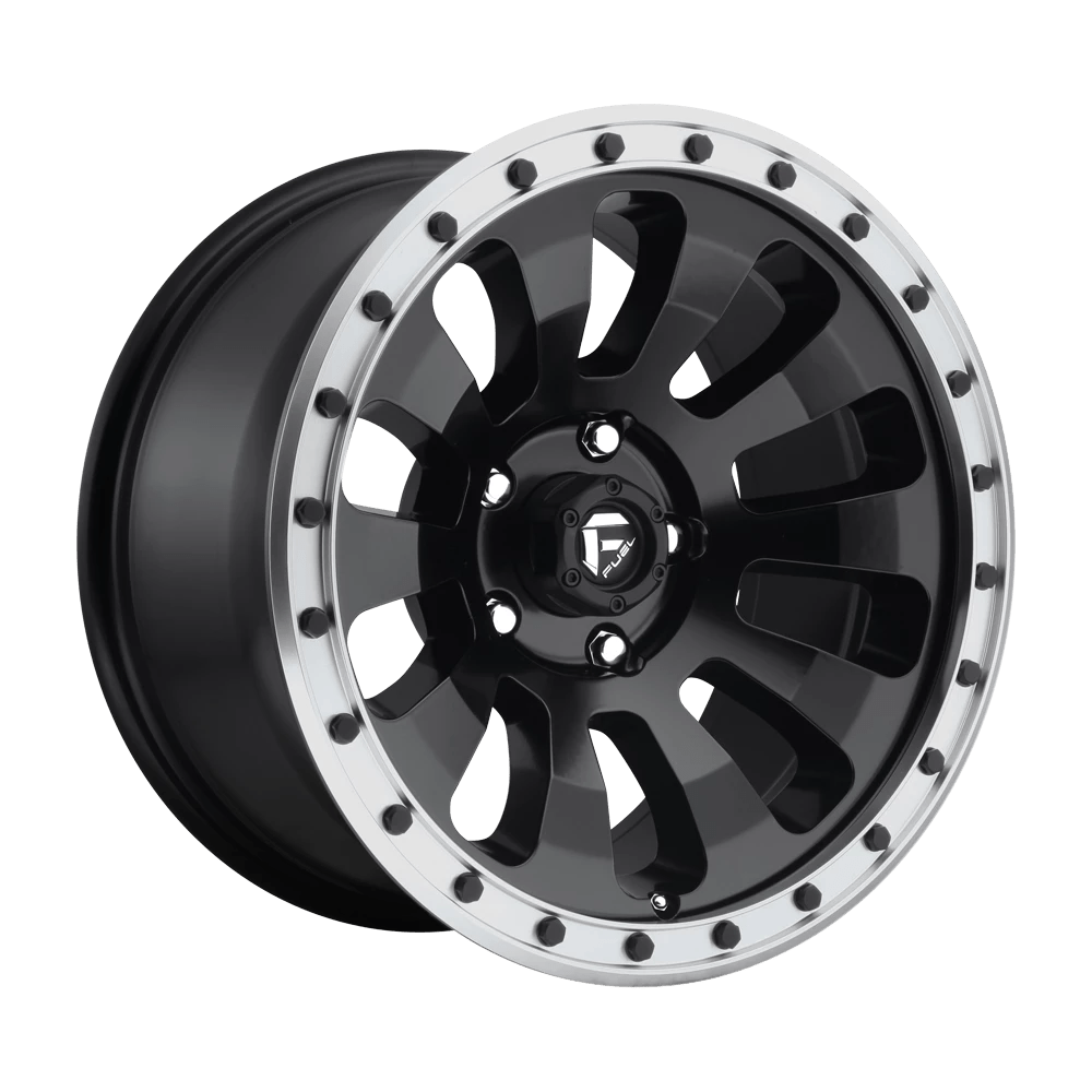 FUEL D629 TACTIC 17x9 5x127 -12 MATTE BLACK MACHINED RING