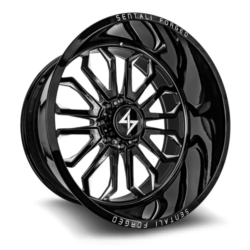Sentali Forged Gloss Black Milled SF3BM 28x16 5x139.7 Wheels