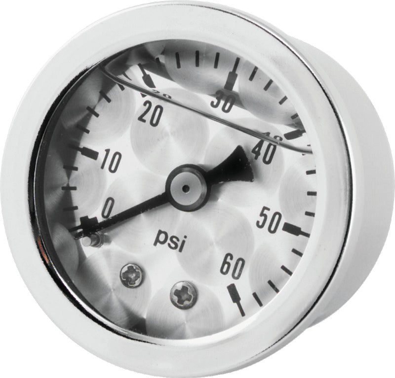 Bikers Choice Metallic Face Oil Pressure Gauge 0-60 Psi 1/8 NPT