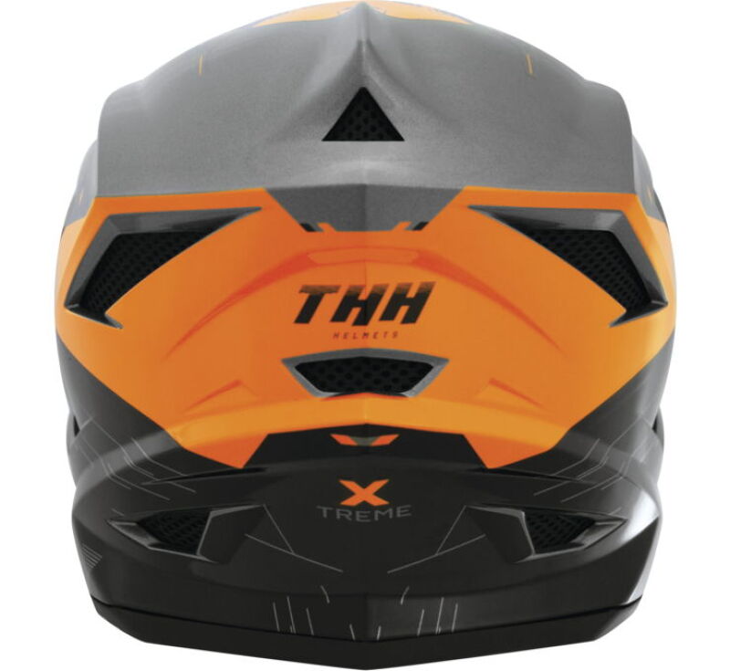 THH Helmets T-42 BMX Xtreme Gray/Orange Youth - Small