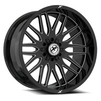XF OFFROAD Gloss Black Milled XF-240 20x9 8x165.1/8x170 Wheels