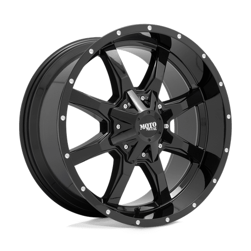 Moto Metal GLOSS BLACK WITH MILLED LIP MO970 20x9 8x165.1 Wheels
