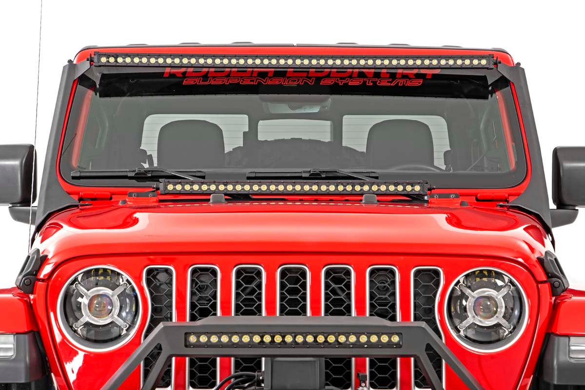 LED Light Kit | Windshield | 50" Spectrum Single Row | Jeep Gladiator JT/Wrangler JL (18-26)
