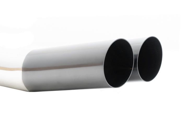 Universal Dual 3″ VIP Exhaust Tip “Blast Pipe” Style (weld-on) – Angled Cut – Black Chrome Tip – MR-UT-D3BC-V2
