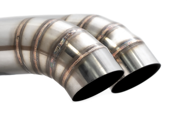 Universal Dual 3″ VIP Exhaust Tip “Blast Pipe” Style (weld-on) – Turn Down – Stainless Tips – LW-UT-FD-D3