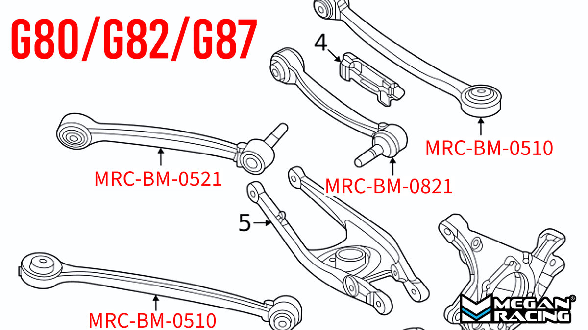 BMW M2/M3/M4 (G80/82/87) 2020+ Rear Upper Camber Arms – MRS-BM-0821