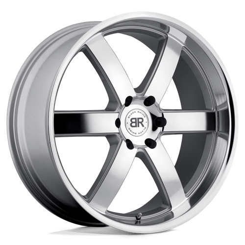 Black Rhino BRPND 24X10 6X5.5 SLVR-MCH 25MM Wheels
