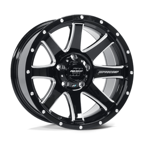 Pro Comp PXA76 17X9 5X5.0 G-BLK MILL -6MM Wheels
