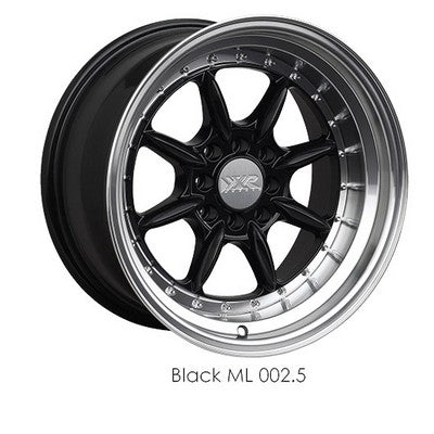 XXR Wheels 002.5 Black / ML 15x8 4X100/4X114.3 ET0 CB73.1
