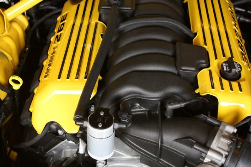 J&L 11-24 Dodge Charger SRT 6.4L Hemi Passenger Side Oil Separator 3.0 - Clear Anodized