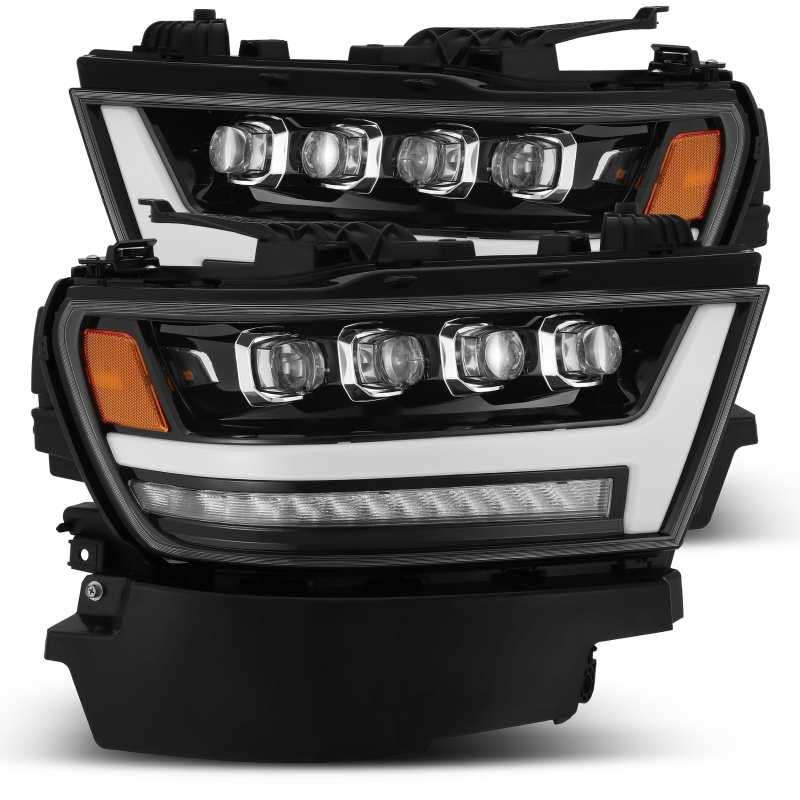 AlphaRex 19-20 Ram 1500HD NOVA LED Proj Headlights Plank Style Gloss Blk w/Activ Lght/Seq Signal/DRL | Too Fast Autoparts | Order Online