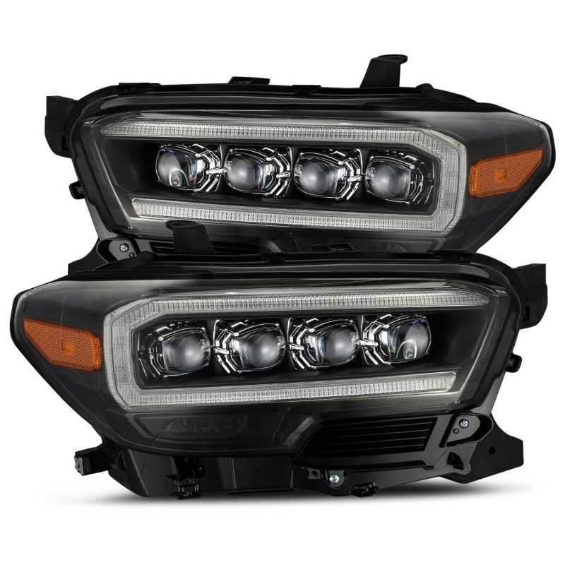 AlphaRex 16-20 Toyota Tacoma NOVA LED Projector Headlights Plank Style Black w/Activation Light | Too Fast Autoparts | Order Online