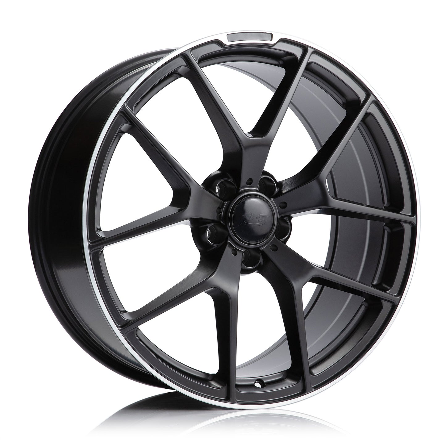 RS SATIN BLACK MACHINED LIP 20x8.5 5x112 Wheels - S507-20-6635A