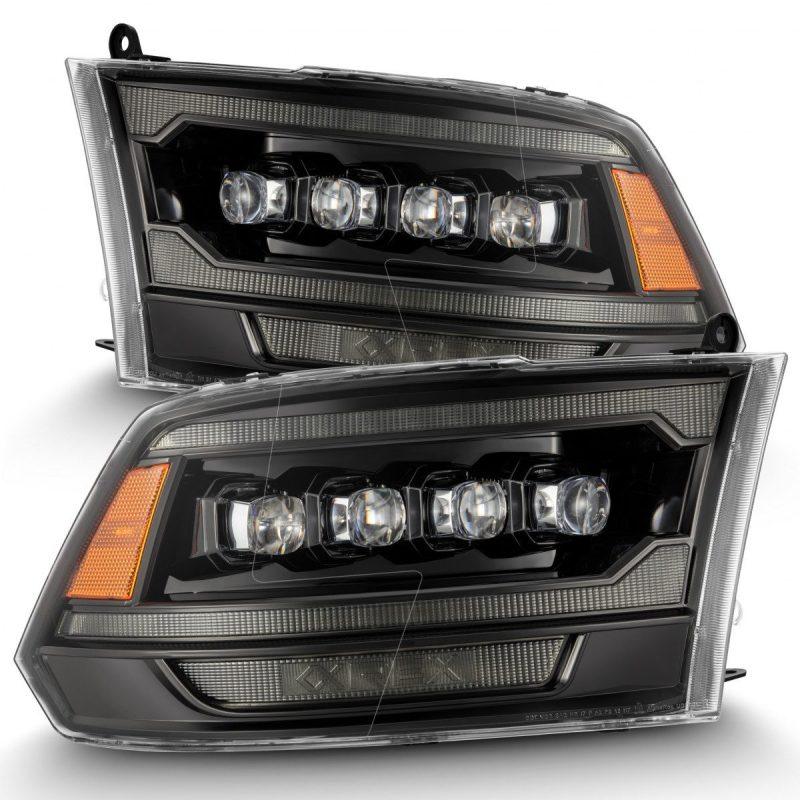 AlphaRex 09-18 Ram 2500 NOVA LED Proj Headlights Plank Style Alpha Blk w/Activ Light/Seq Signal/DRL | Too Fast Autoparts | Order Online