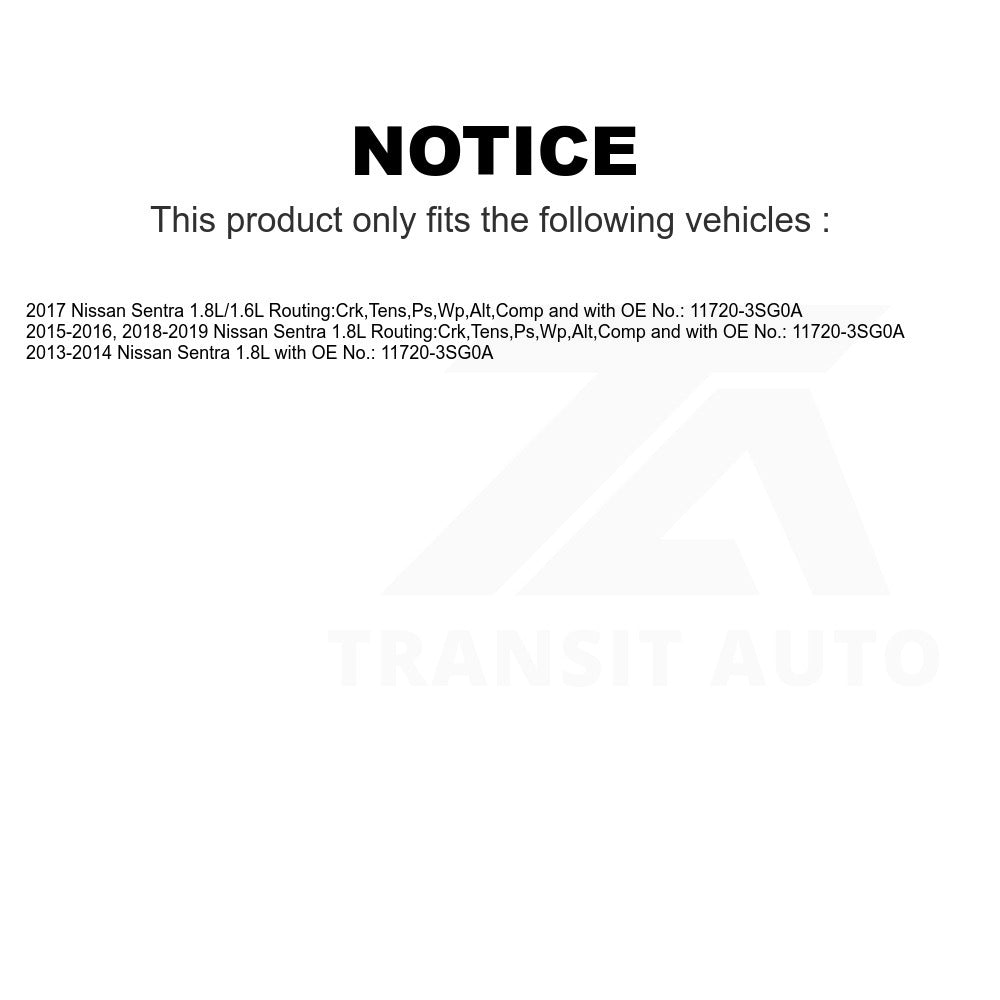 Accessory Drive Belt BAN-6PK1219A For Nissan Sentra
