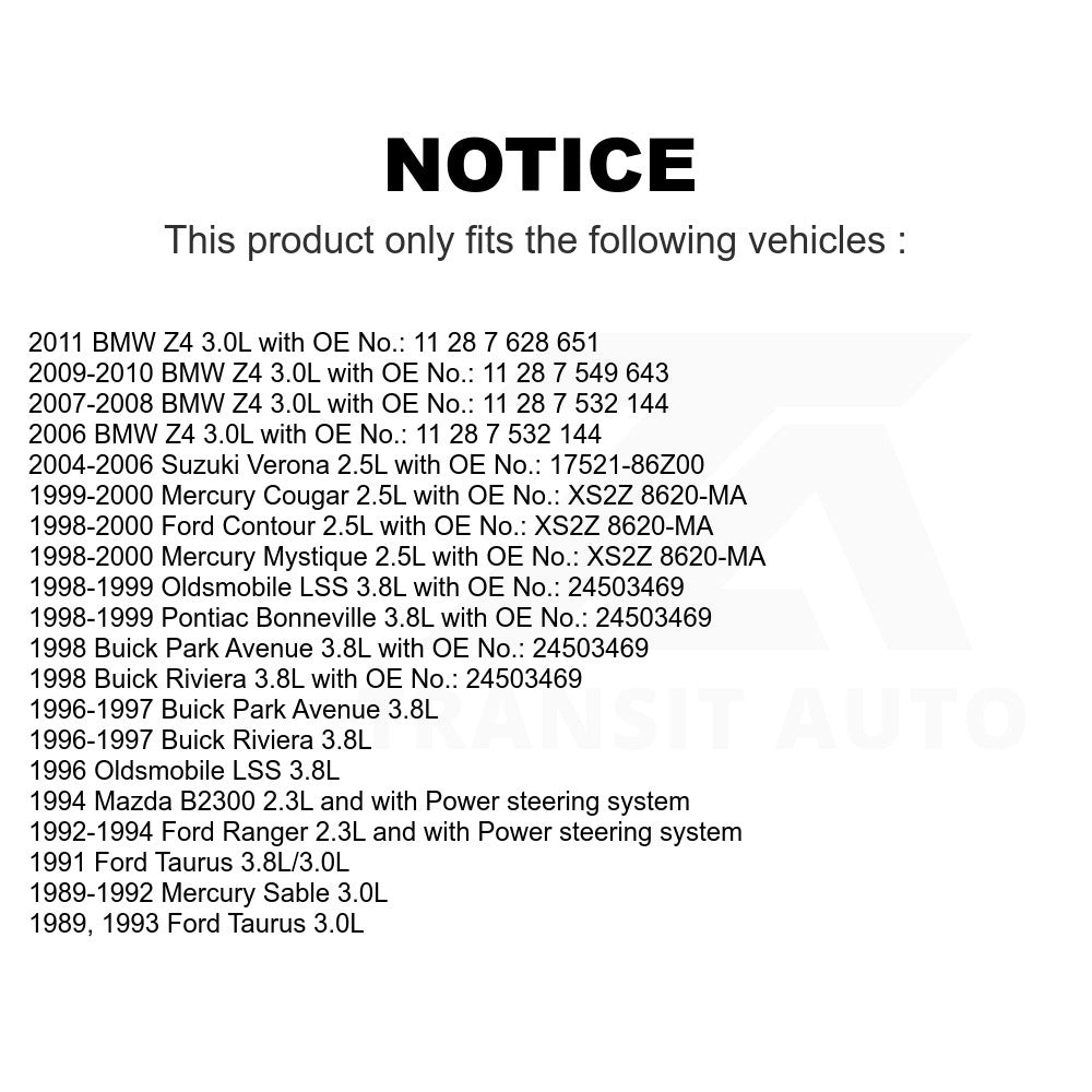 Accessory Drive Belt BAN-6PK1830 For Ford Ranger Buick Park Avenue Contour BMW Z4 Mercury Pontiac Bonneville Taurus Cougar Mystique Riviera Mazda B2300 Suzuki Verona Sable Oldsmobile LSS