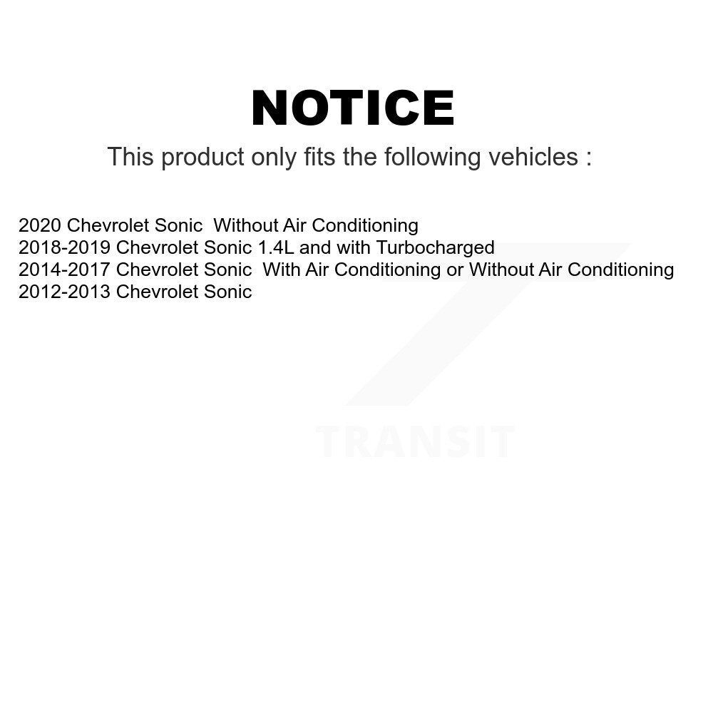 Air And Cabin Filters Kit For Chevrolet Sonic KFL-100701
