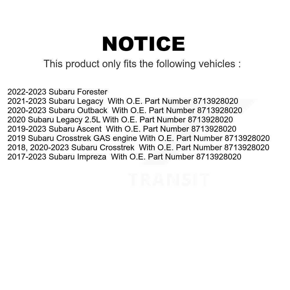 Air And Cabin Filters Kit For Subaru Crosstrek Impreza Ascent Outback Legacy Forester KFL-100420