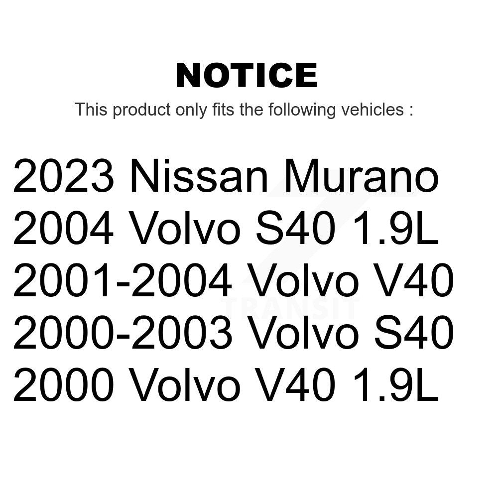 Air Filter (2 Pack) For Volvo S40 V40 Nissan Murano K57-100164