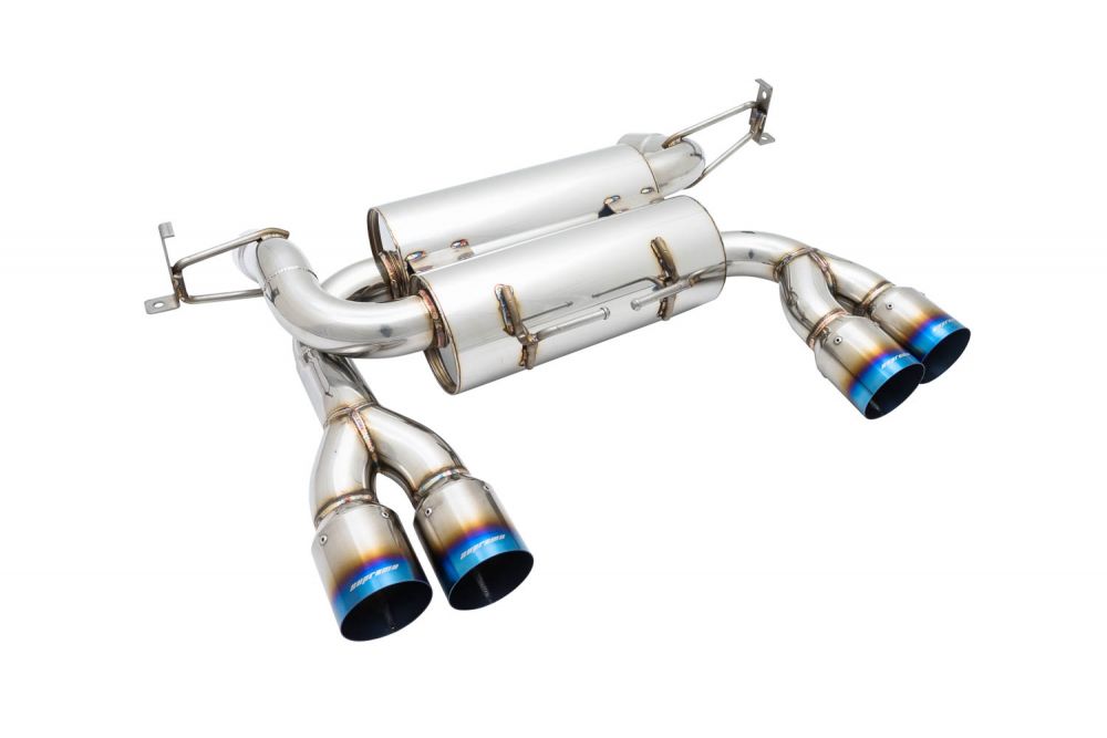 BMW E92 M3 08-13 - Supremo Exhaust System - Blue Titanium Tips - MR-ABE-BE92M3-BT