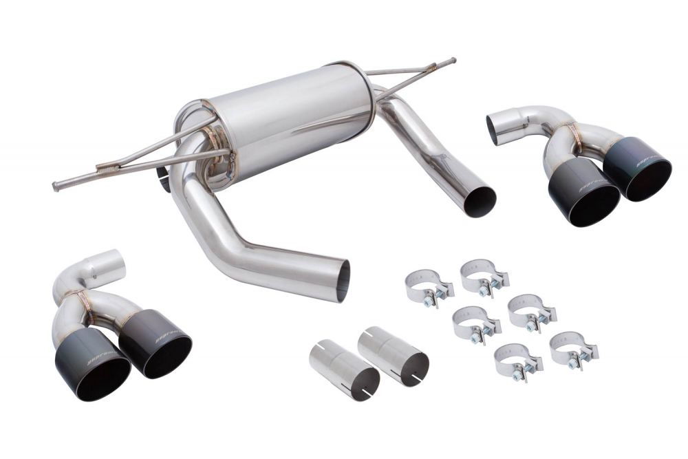 BMW M3 (F80) 15-19 / M4 (F82) 15-19 - Supremo Exhaust System - Black Chrome Tips - MR-ABE-BF82-BC