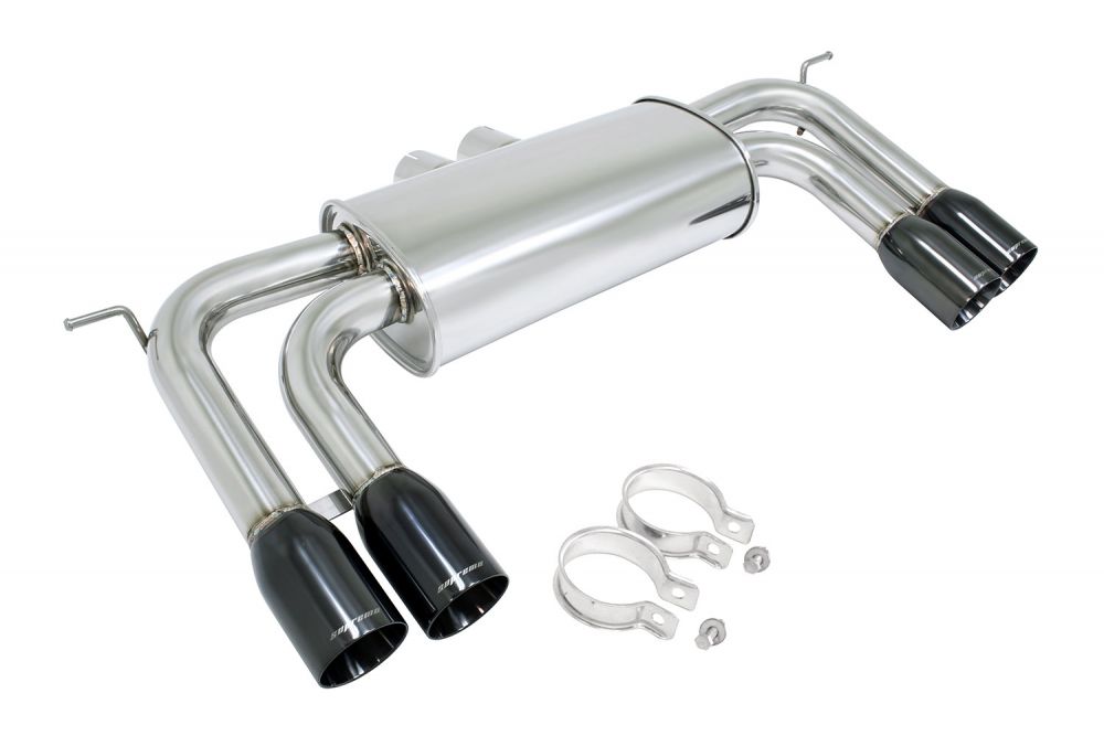 BMW X5M 10-13 / X6M 10-14 (Excludes Regular X5) Supremo Exhaust System - Black Chrome Rolled Tips - MR-ABE-BX5M-BC