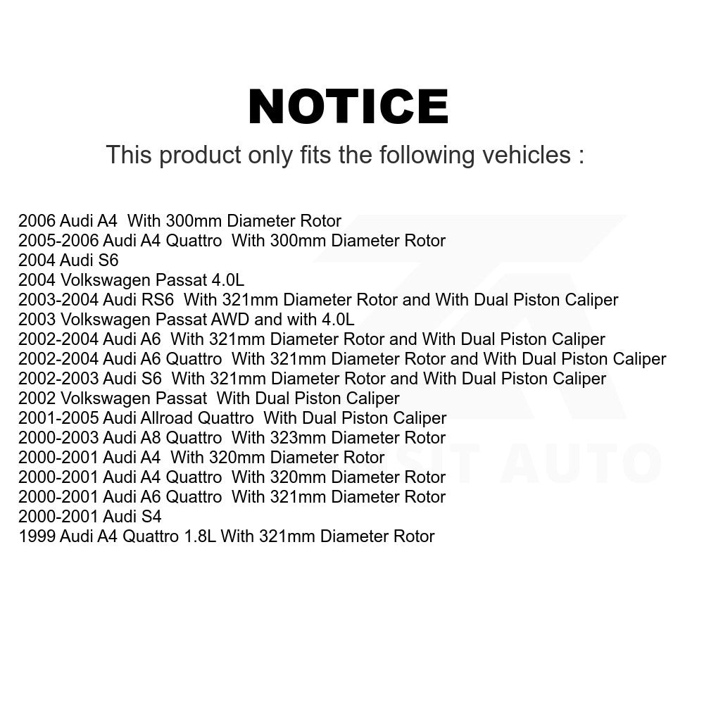 Ceramic Disc Brake Pads TEC-912A For Audi Volkswagen Passat A4 Quattro A6 Allroad S4 A8 RS6 S6