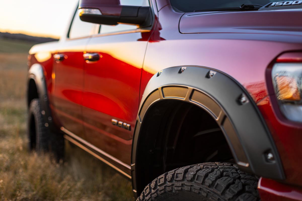 Defender Pocket Fender Flares | Gloss Black | Ram 1500 (19-23)