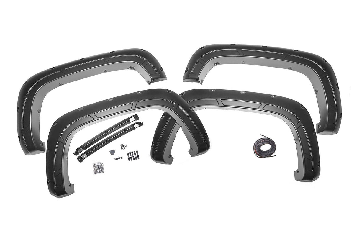 Defender Pocket Fender Flares | Silver | Chevy Silverado 2500 HD/3500 HD (20-23)
