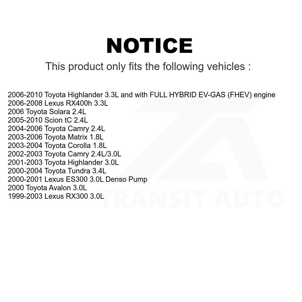 Electric Fuel Pump AGY-00210177 For Toyota Camry Highlander Tundra Corolla Lexus Scion tC RX300 Matrix RX400h Avalon ES300 Solara
