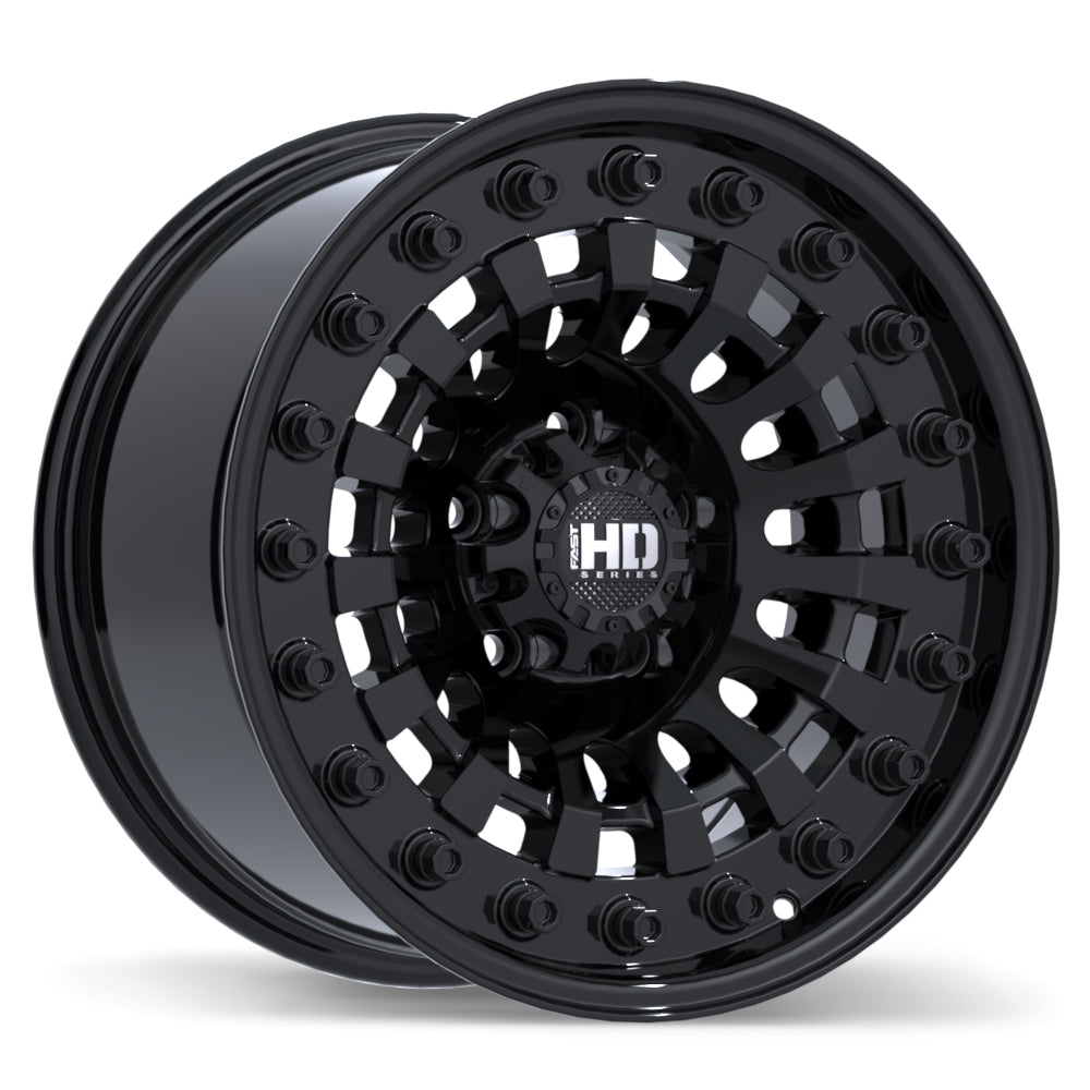 Fast HD Gloss Black Shred 17x9.0 5x127mm +0 71.5mm BLK