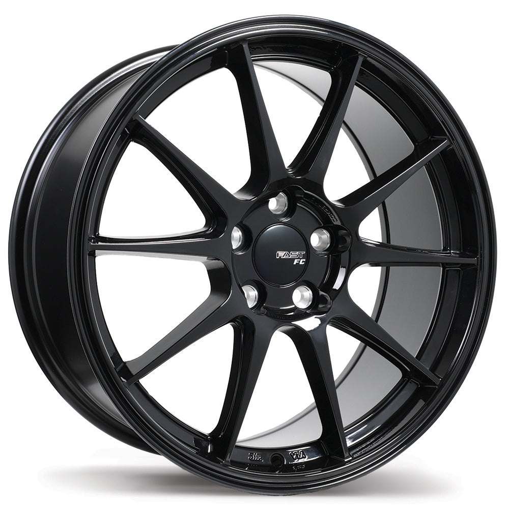 Fast Wheels Gloss Black FC08 18x8.0 5x100mm +40 72.6mm BLK