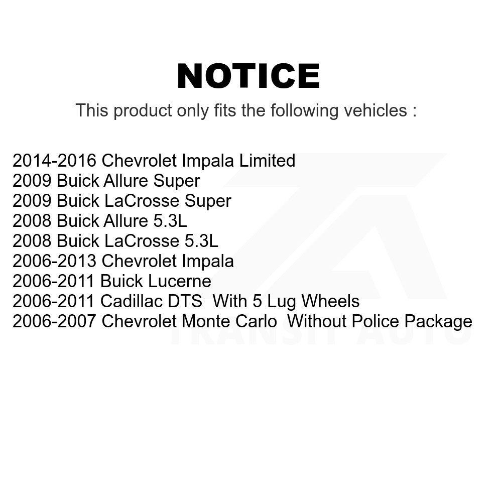 Front Ceramic Disc Brake Pads CMX-D1159 For Chevrolet Impala Buick Lucerne Cadillac DTS Limited LaCrosse Monte Carlo Allure