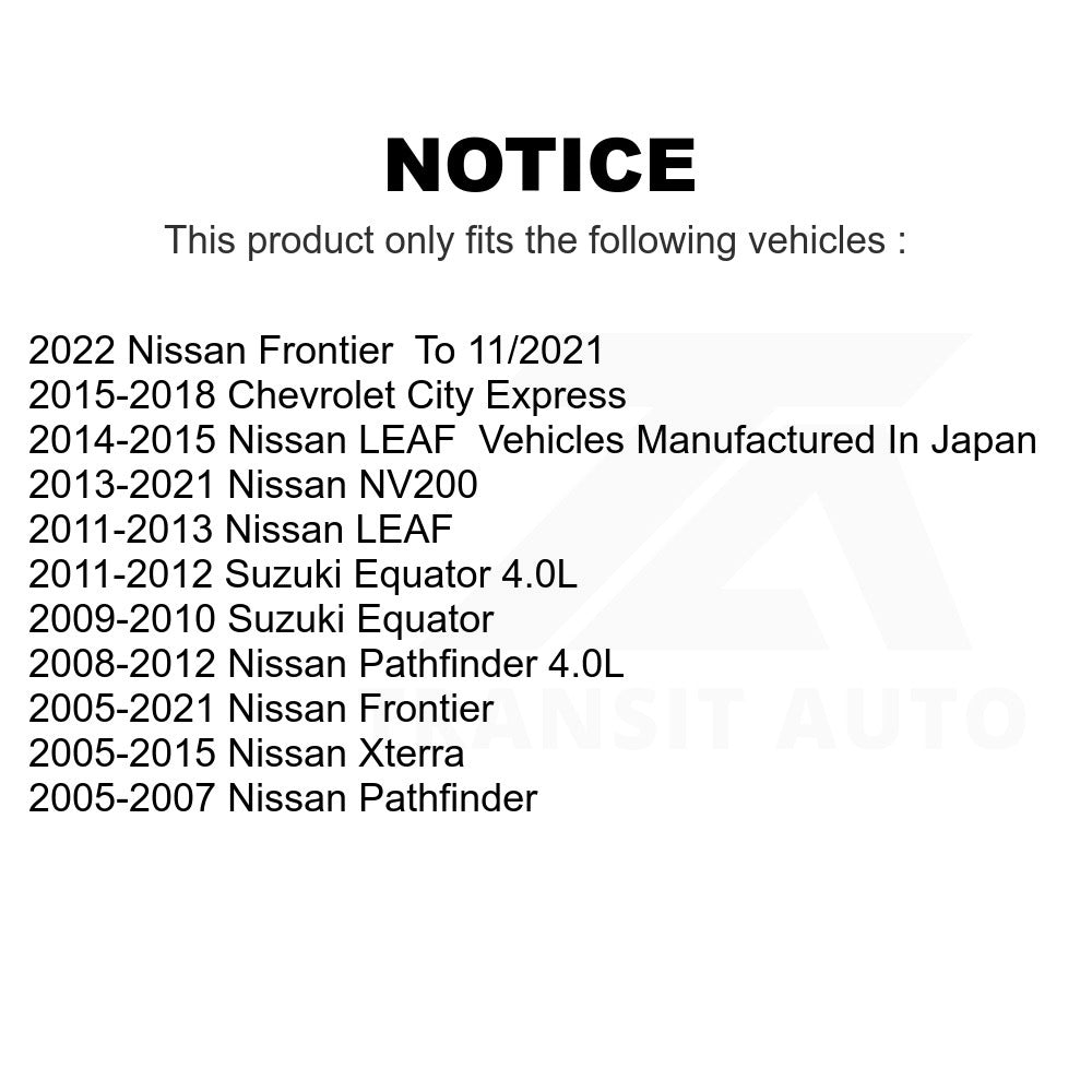 Front Ceramic Disc Brake Pads TEC-1094 For Nissan Frontier Pathfinder Xterra NV200 LEAF Chevrolet City Express Suzuki Equator