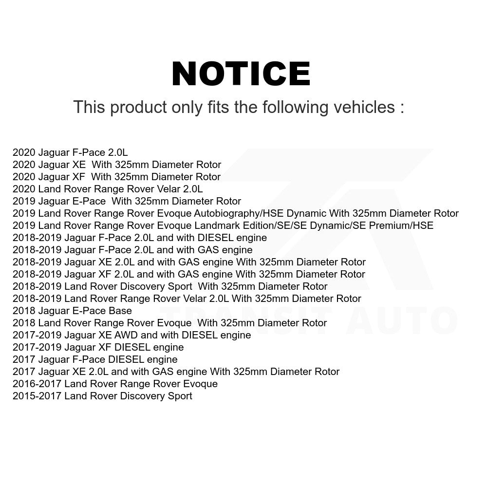 Front Ceramic Disc Brake Pads TEC-1838 For Land Rover Jaguar F-Pace Discovery Sport Range Evoque Velar XE XF E-Pace
