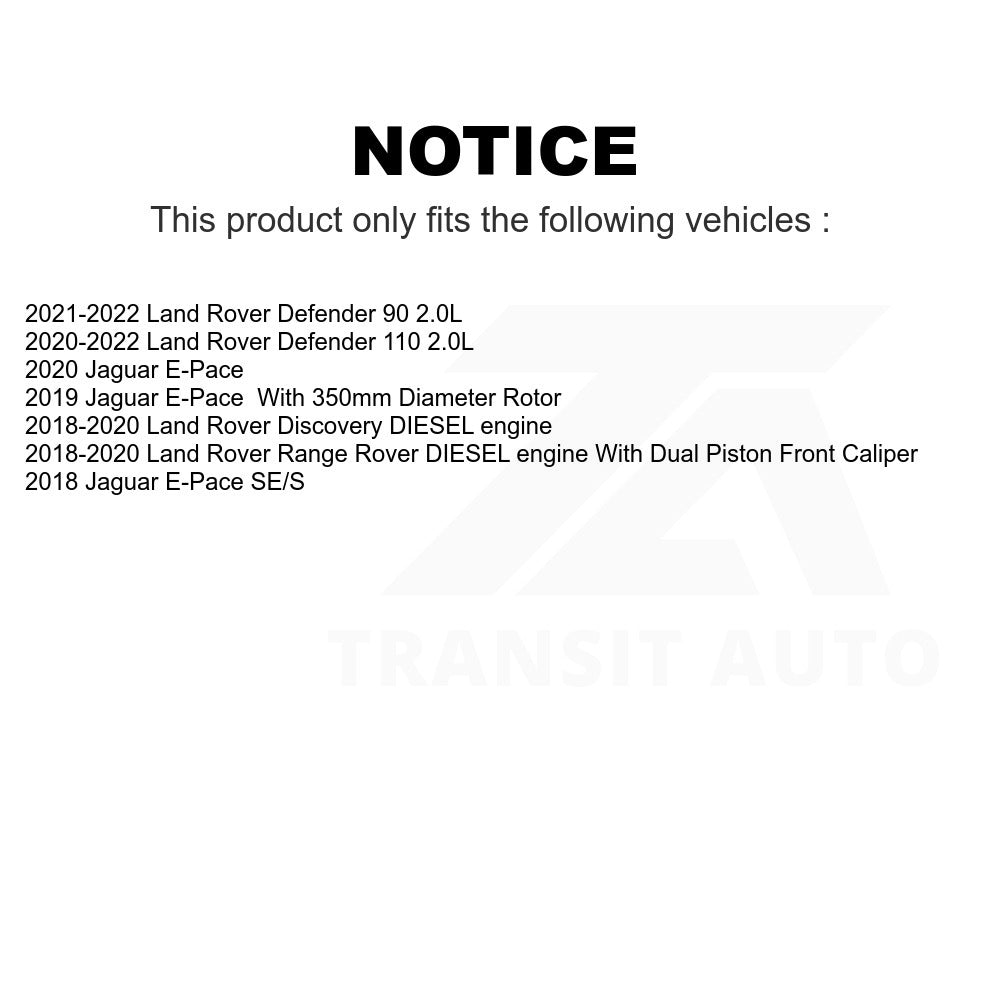 Front Ceramic Disc Brake Pads TEC-2133 For Land Rover Range Discovery Jaguar E-Pace Defender 90 110