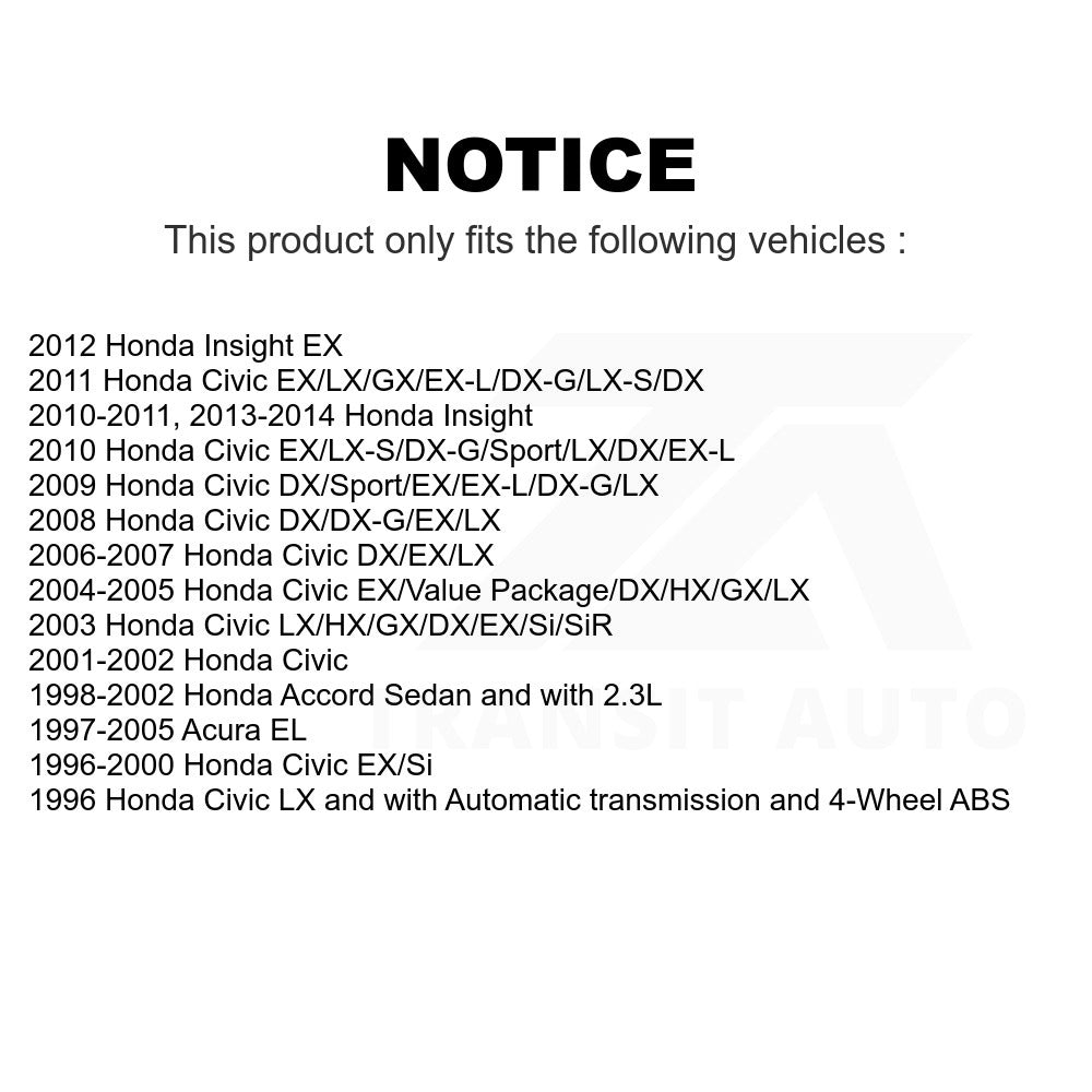 Front Ceramic Disc Brake Pads TEC-465A For Honda Civic Accord Insight Acura EL